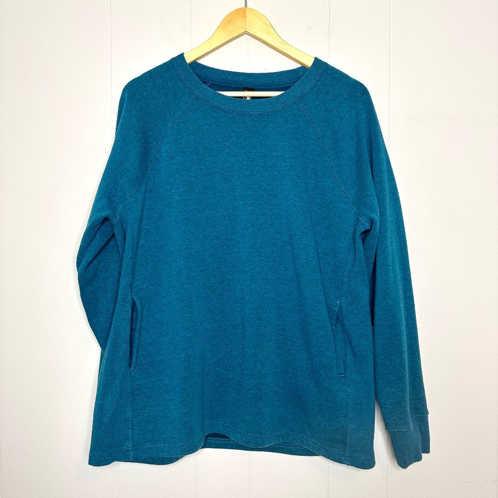 Kirkland Signature Women’s Teal Cozy Warm Comfy Fleece Sweater, Size L Outdoors